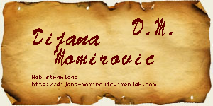 Dijana Momirović vizit kartica